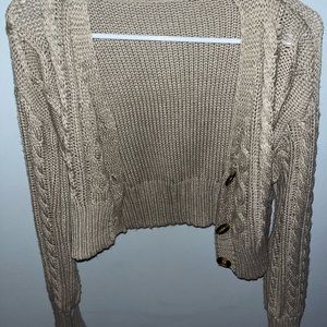 SHEIN bandeau and cardigan set.